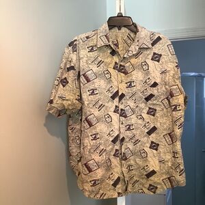Travel destination souvenir Hawaiian button up down shirt size xl no tags